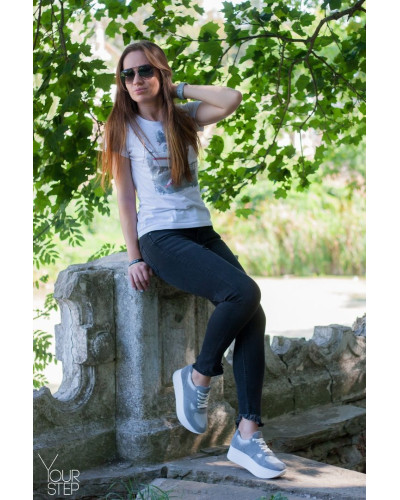 Кросівки з сірої замші Арт. 15-2/21873