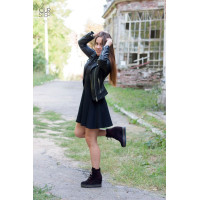 Ботинки на скрытой танкетке из бордовой замши с напылением Арт. R-3