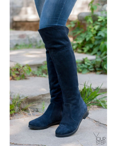 Ботфорти із синьої замші 12-31V