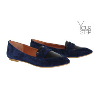 Балетки з синьої замші Арт. 16-3