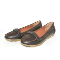 Мокасины из кожи и замши цвета шоколад Арт. 05-8