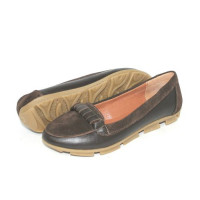 Мокасины из кожи и замши цвета шоколад Арт. 05-8