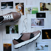 Кросівки з бежевої шкіри Арт. Т-3 ДОП*