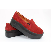 Сліпони із червоної замші Арт. 15-1/17