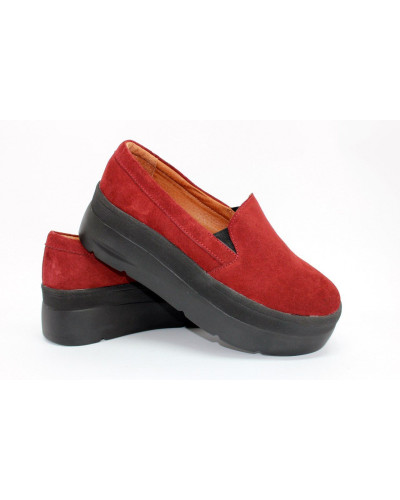 Сліпони із червоної замші Арт. 15-1/17