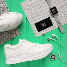 Кросівки із білої шкіри Арт. 15-2 ДОП*