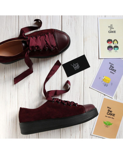 Кеди бордового кольору Арт. 33-1/143-0015