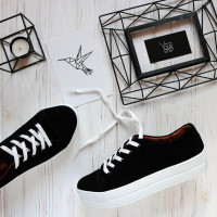 Чорні замшеві кеди Арт. 33-1/15