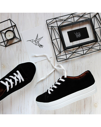 Чорні замшеві кеди Арт. 33-1/15