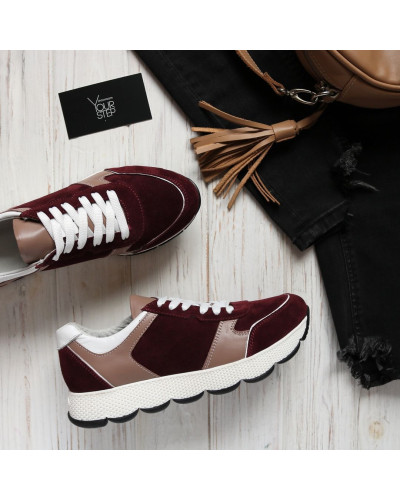 Кросівки з натуральної шкіри та замші Арт. Т-3 