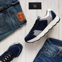 Кросівки з синьої замші Арт. Т-3 ДОП*