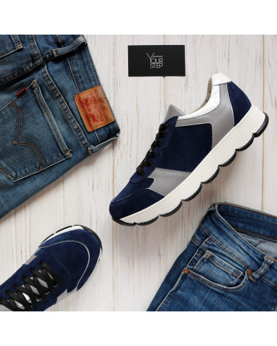 Кросівки з синьої замші Арт. Т-3 