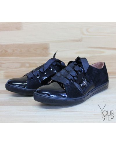 Кеди з чорної замші Арт. Т-2/003-3650