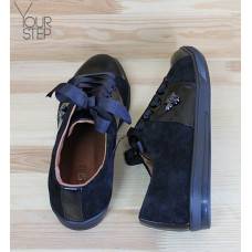 Кеди з чорної замші Арт. Т-2/003-3650