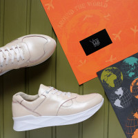 Кросівки з бежевої шкіри Арт. 15-2 ДОП*