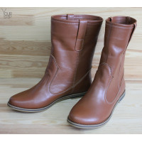 Полусапоги из рыжей кожи Арт. 12-2/12