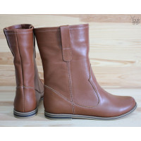 Полусапоги из рыжей кожи Арт. 12-2/12