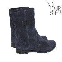 Полусапоги из синей замши Арт. 12-3(M6)