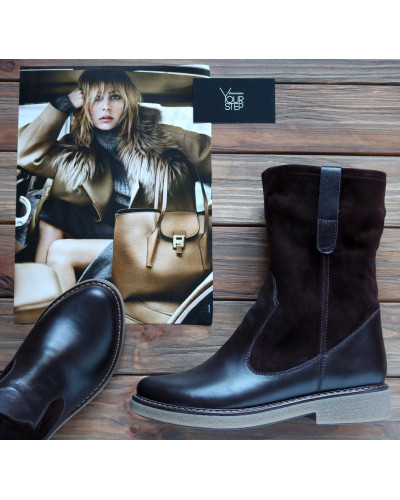 Полусапоги цвета шоколад Арт. 12-2(Sn4)