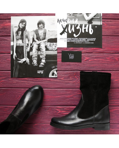 Полусапоги черного цвета Арт. 12-2V