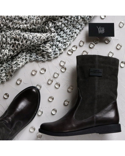 Полусапоги серого цвета Арт. 12-3Z(М8)