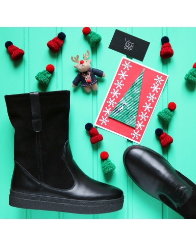 Полусапоги черного цвета Арт. 12-2Ls