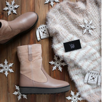 Полусапоги бежевого цвета Арт. 12-2(Ls6)