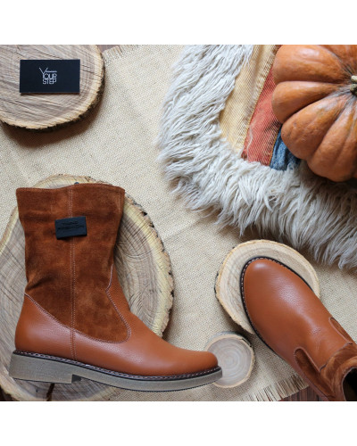 Полусапоги рыжего цвета Арт. 12-3Z(Sn4)