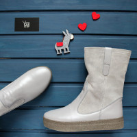 Полусапоги светло-серого цвета Арт. 12-2Ls