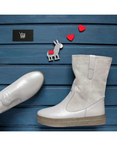 Полусапоги светло-серого цвета Арт. 12-2Ls