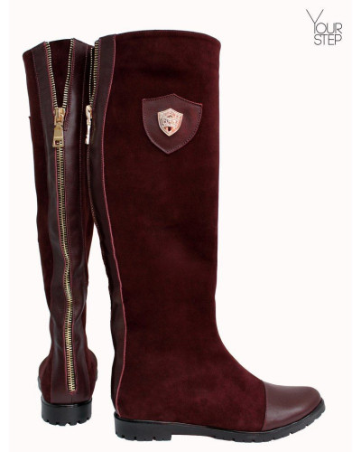 Чоботи бордового кольору Арт. 12-10(М6)