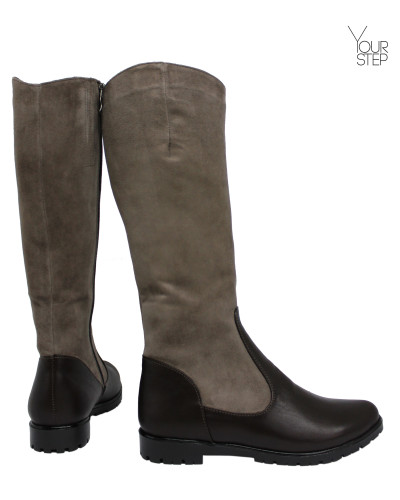 Чоботи зі шкіри та замші Арт. 12-7(М6)