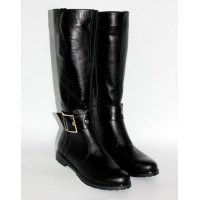 Чоботи із чорної шкіри Арт. 12-8R(M6)