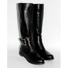 Чоботи із чорної шкіри Арт. 12-8R(M6)