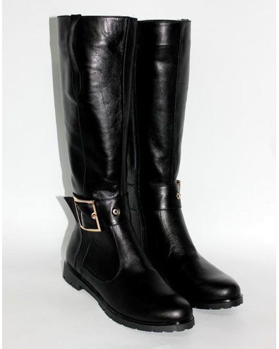 Чоботи із чорної шкіри Арт. 12-8R(M6)