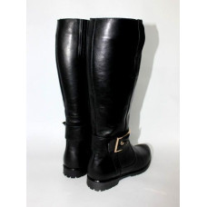 Чоботи із чорної шкіри Арт. 12-8R(M6)