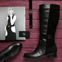 Чоботи чорного кольору Арт. 30-1-2547