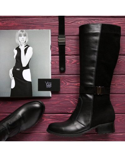 Чоботи чорного кольору Арт. 30-1-2547