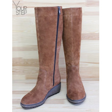 Чоботи на танкетці із натуральної замші Арт.30-1(Ir3)