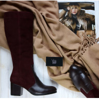 Чоботи бордового кольору Арт. 605-2Ок