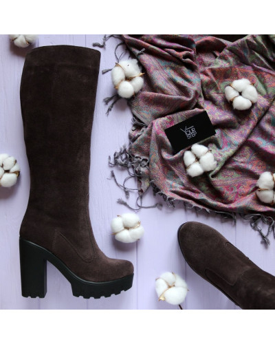 Чоботи із замші Арт. 18-3