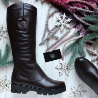 Чоботи із бордової шкіри Арт. 12-7S-3668