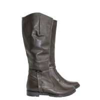 Чоботи зі шкіри кольору шоколад Арт. 12-7F(M6)