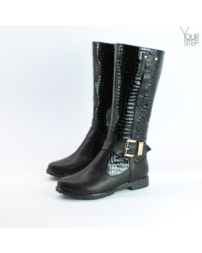 Чорні лакові чоботи Арт. 12-9(М6)