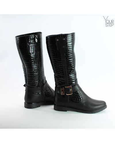 Чорні лакові чоботи Арт. 12-9(М6)