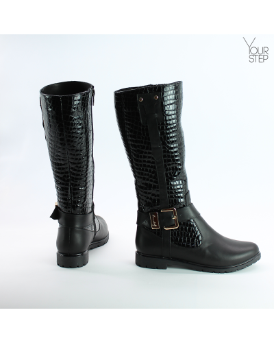 Чорні лакові чоботи Арт. 12-9(М6)