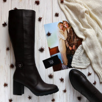 Чоботи кольору шоколад Арт. 605-2Alf-3326(2)