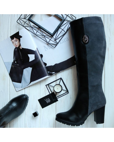 Чоботи на підборах Арт. 52-1F-3668