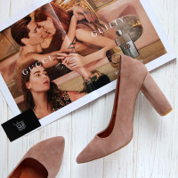 Замшеві туфлі-човники Арт. 35-1/24Ок