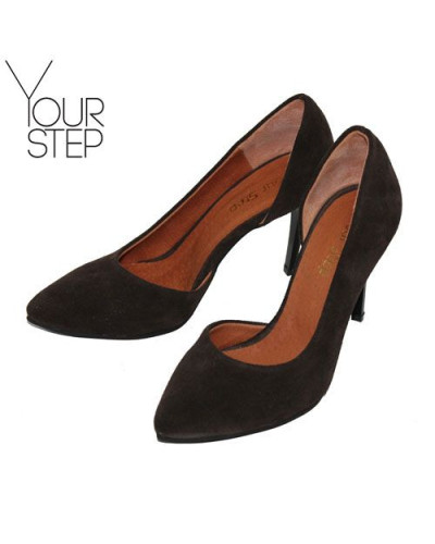 Туфлі-човники кольору шоколад Арт. 35-5